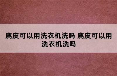 麂皮可以用洗衣机洗吗 麂皮可以用洗衣机洗吗